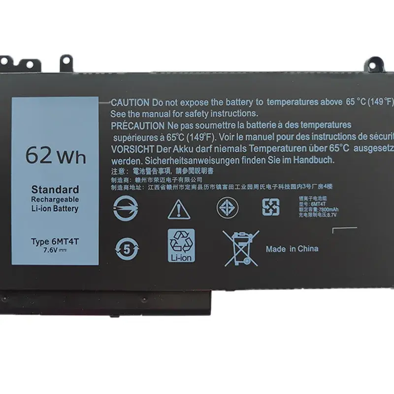 6MT4T 7.6V 62WH Laptop Battery for DELL Latitude E5470 E5570 M3510 15.6" Sereis 7V69Y TXF9M 79VRK 07V69Y