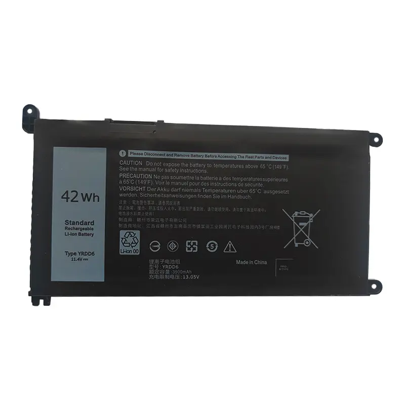 11.4V 3500mAh YRDD6 Laptop Battery For Dell Vostro 5498 5493 5590 5584 P90F 3590 3501 Inspiron 5481 5482 5485 5491 5591 5485