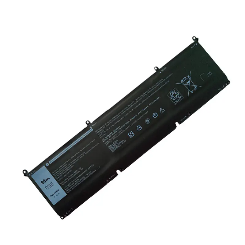 LIXI 11.4V 7167mAh 69KF2 Laptop Battery for DELL XPS 15 9500 9510 9520 9530 Precision 5550 5560 G15 5510 5511 5520 P87F 86WH