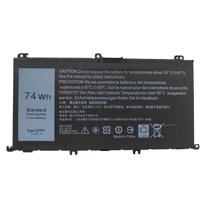 LIXI 11.1V 6333mAh 74Wh 357F9 0GFJ6 071JF4 P57F001Laptop Battery For Dell 357F9 7000 7559 7566 7567 7759 Inspiron7556 7567 5577