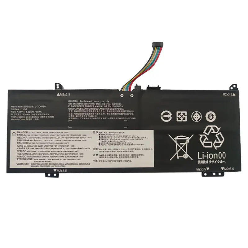 7.68V 5928mAh 45Wh L17C4PB0 Laptop Battery for Lenovo Xiaoxin Air 14ARR 14IKBR 15ARR 15IKBR Ideapad 530s-14IKB 530s-15IKB 7.68V