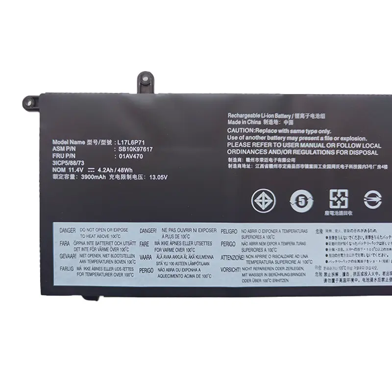 11.4V 4400mAh L17L6P71 L17M6P71 L17C6P71 Battery For Lenovo ThinkPad X280 Series 01AV470 01AV471 01AV472 SB10K97617 11.4V 48WH