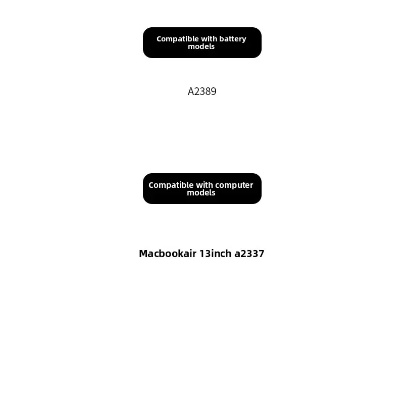 A2389 Battery For Apple MacBook Air M1 13-inch 2020 Year EMC3302 A2337 EMC3598 MGN63LL MGN73LL MWTJ2