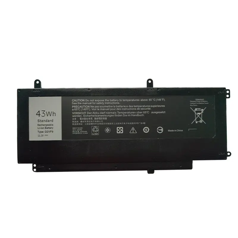 LIXI 11.1V 3700 mAh Laptop Battery D2VF9 For Dell Inspiron 157548 7548-7286SLV Vostro 5459 Sereis P41F 0YGR2V 11.1V 43Wh 3700mAh