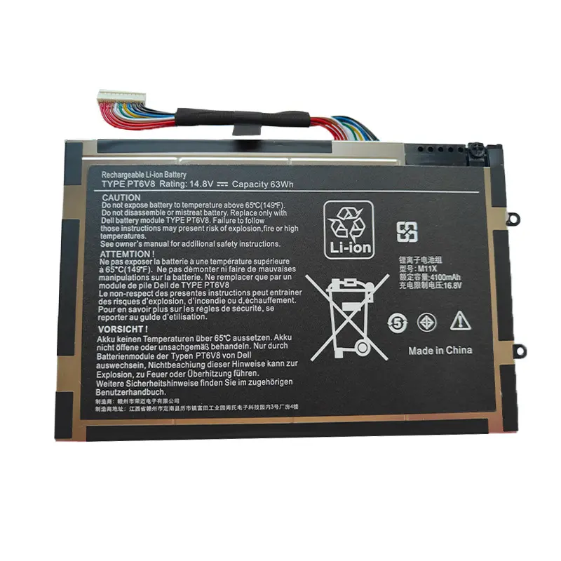 PT6V8 Laptop Battery for Dell Alienware M11x P18G M14xR1 M14xR2 M11xR3 M11xR2 P06T 8P6X6 T7YJR P06T001 P18G002 KR08P6X6 312-0984