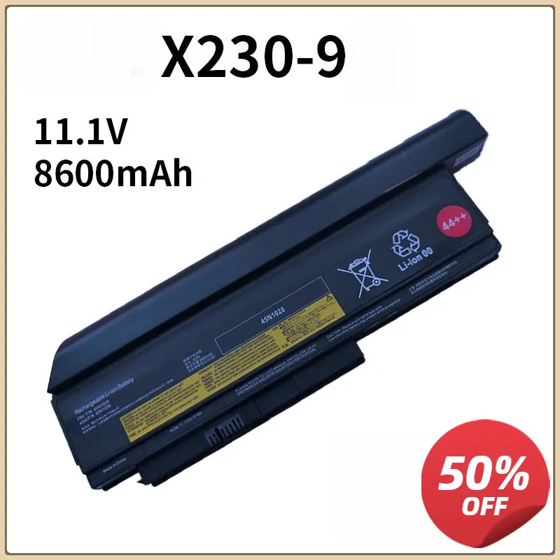 11.1V 5200mAh 45N1022 Laptop Battery For Lenovo Thinkpad X230 X230I 45N1025 45N1024 45N1033 45N1172