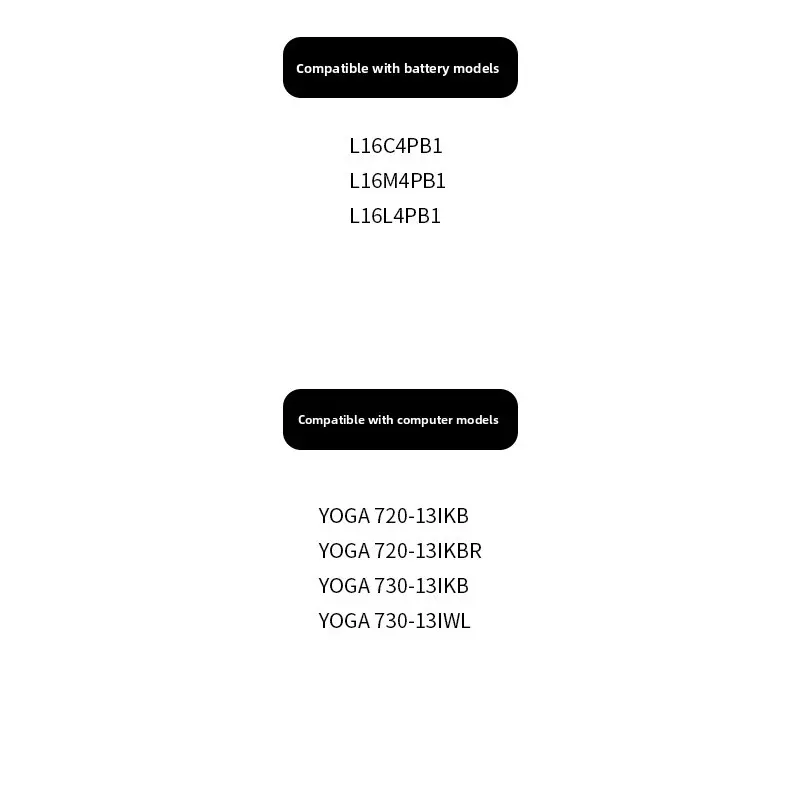 L16L4PB1 Battery For Lenovo Yoga 720-13IKB 13IKBR 15IKB Yoga 730-13IKB L16C4PB1 5B10M52739 7.68V 48Wh Laptop
