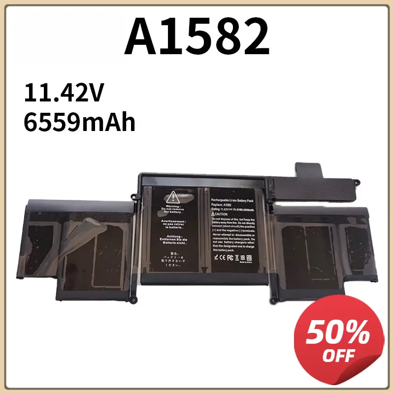 A1582 A1493 Laptop Battery For Apple MacBook Pro 13" Retina A1502 2013 2014 2015 Year 020-00010 Free Tools 500+ Cycles