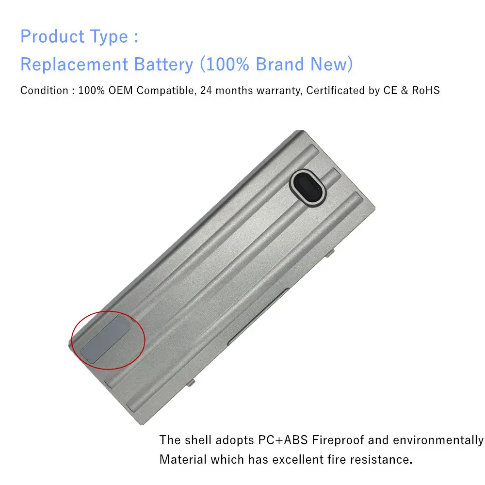 Laptop battery FOR Dell Latitude D620 D630 D630 M2300 TD117 TD175 TG226 UD088