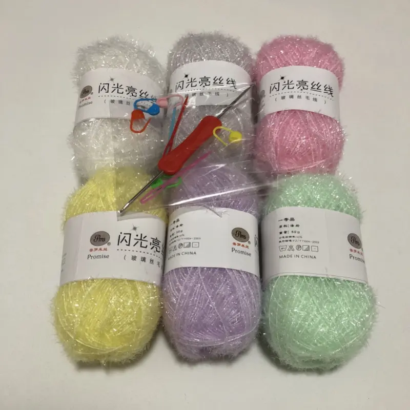 Scrubby Yarn for Scrubbies 6pcs Scrubbing Yarn Multi Colored Polyester for Dish Scrubber Crochet and Knitting Project Craft Kit