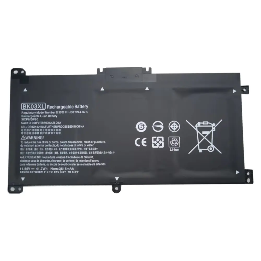 BK03XL BK03 Laptop Battery For HP Pavilion X360 14-BA 14-BA008TU 14-BA103TU 14-BA159TX 3ICP6/60/80 916811-85 41.7WH 11.55V