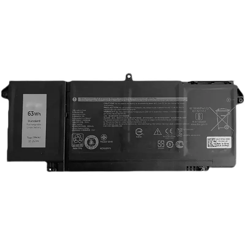 7FMXV Laptop Battery Replacement for Dell Latitude 5320 7320 7420 7520 Latitude 5320 2-in-1/7320 2-in-1/7420 2-in-1 Series