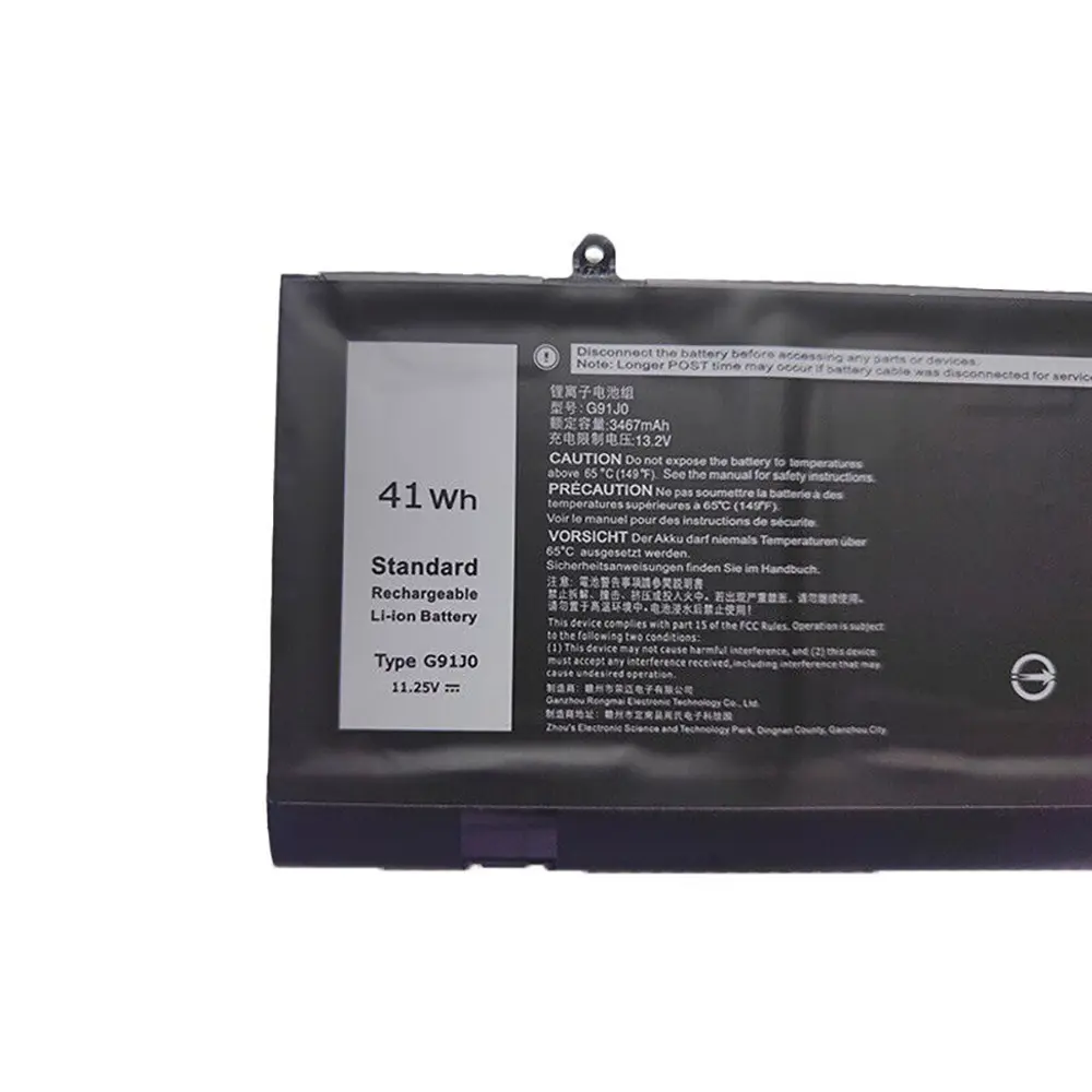G91J0 Laptop Battery For Dell Inspiron15 5310 3511 5510 5410 5415 5518 3510 3515 5418 7415 Latitude 3320 3520 3420