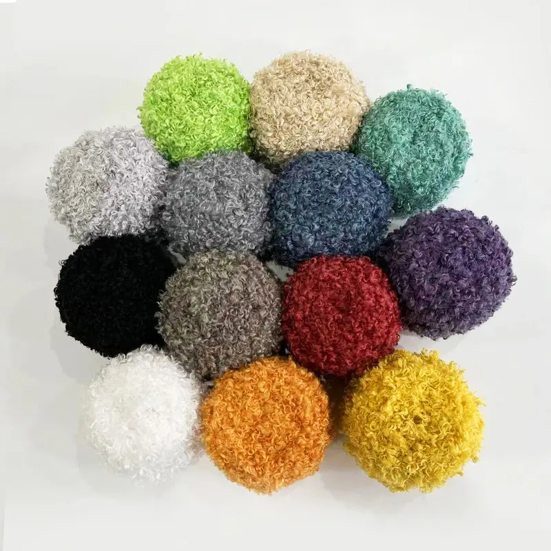 2pc 100g Soft Imitation Teddy Curly Yarn Featured Knitting Crochet Wool Thread DIY Doll Animal Bear Rabbit Baby Clothes Material