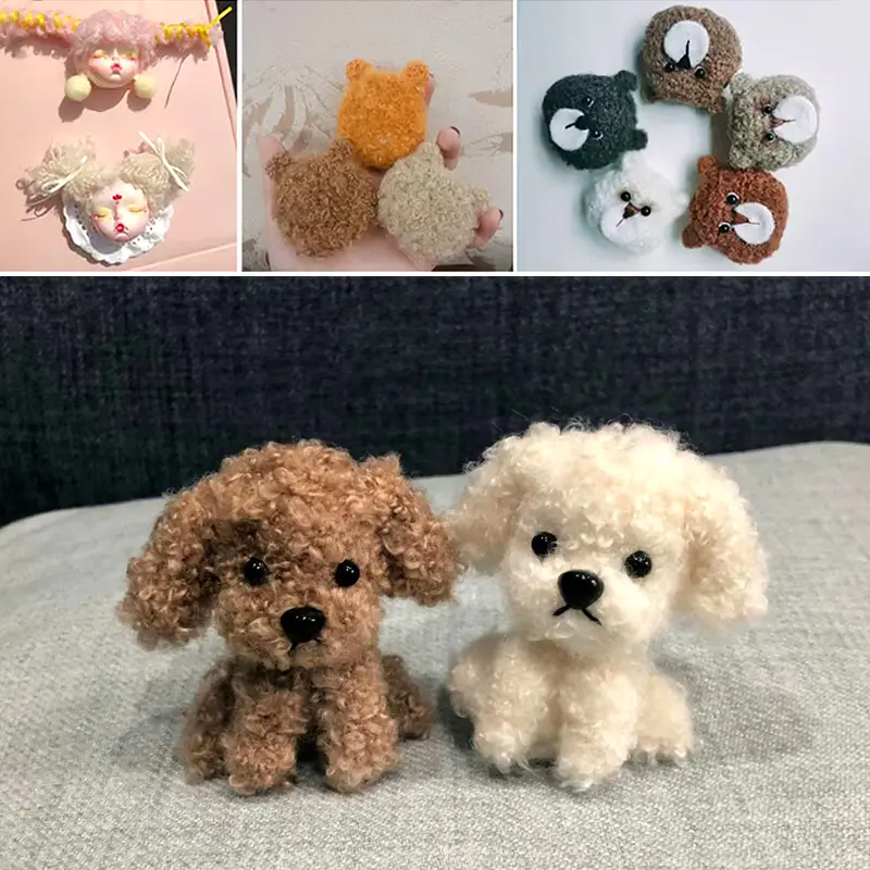 2pc 100g Soft Imitation Teddy Curly Yarn Featured Knitting Crochet Wool Thread DIY Doll Animal Bear Rabbit Baby Clothes Material