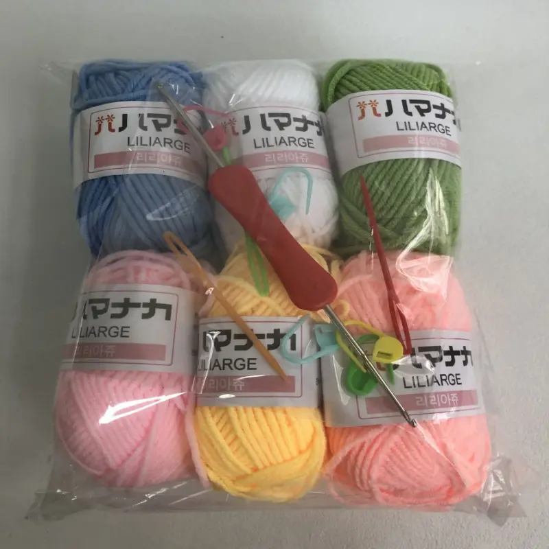 25G Soft Milk Cotton Knitting Yarn Anti-Pilling High Quality Knitting 4ply Cotton Yarn For Crochet Scarf Sweater Hat Doll Craft