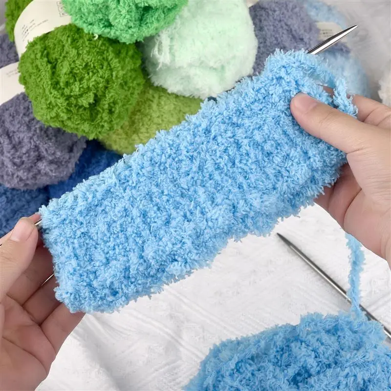 50g/Roll Soft Chenille Yarn Coral Velvet Fluffy Yarn For Knitting Crochet DIY Dolls Sweater Scarf Towel Hand Knitting Material