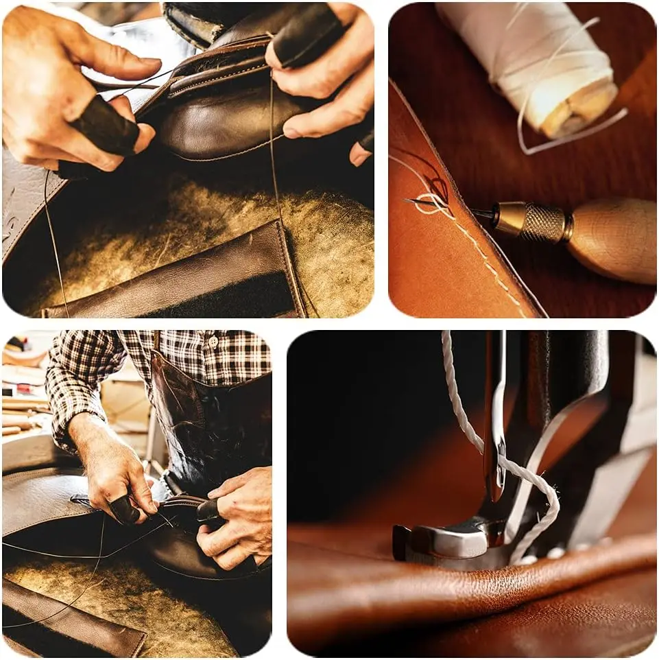 New Christmas High Quality Durable 220 Meters 1mm 150D Leather Waxed Thread Cord for DIY Handicraft Tool Hand Stitching Thread