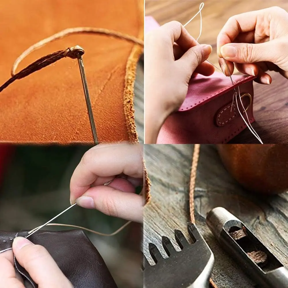 220M/Roll 1mm Sewing Waxed Thread 150D Hand Stitching Cord for Leather Tool DIY Handicraft Leather Home DIY Crafts Supplies