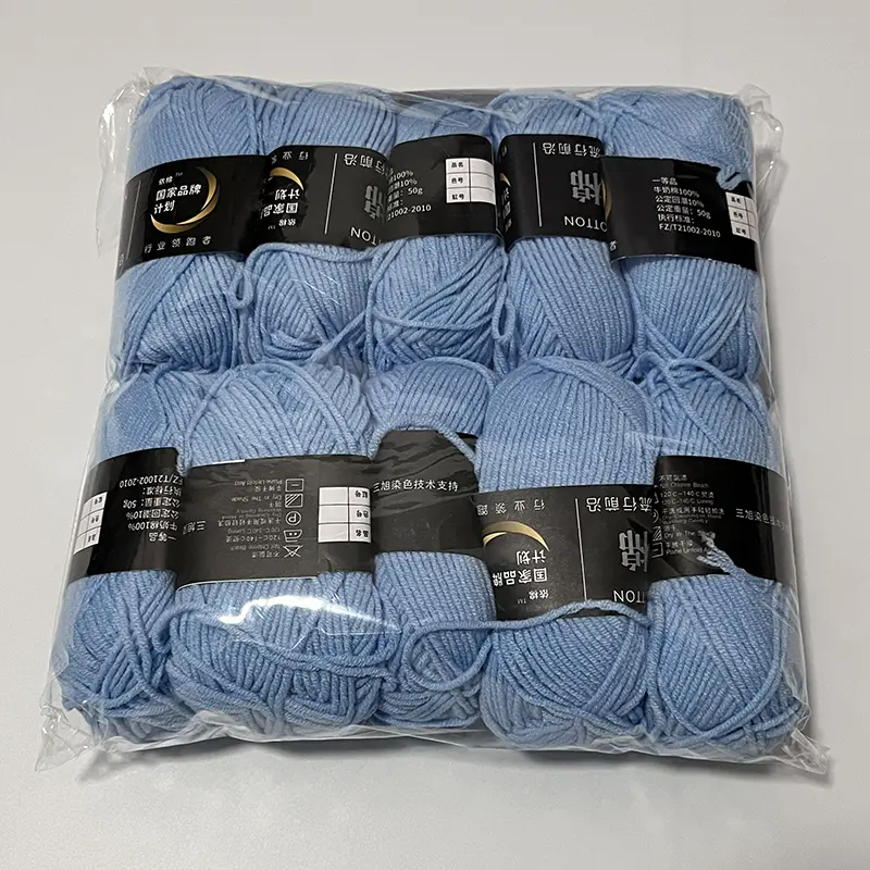 10pcs Milk Cotton Yarn Knitting&Crochet Wool Cotton Yarn DIY Material Pack Hand-Knitted Sweater Bags Dolls Crafts Yarn Christmas