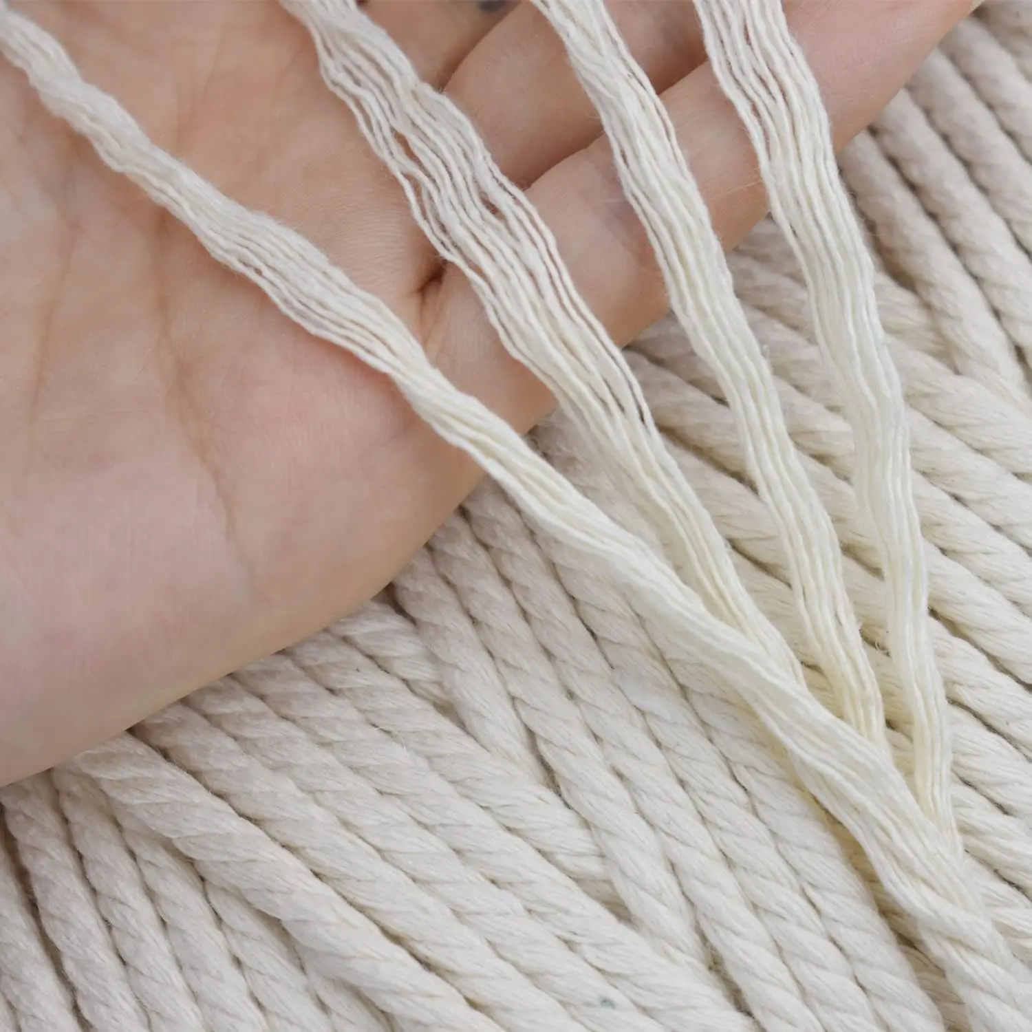 Natural Macrame Cord 3mm-4mm 109/218Yards Macrame Rope Cotton Cord for Wall Hanging Crafts Plant Hanger Wedding Decor Knitting