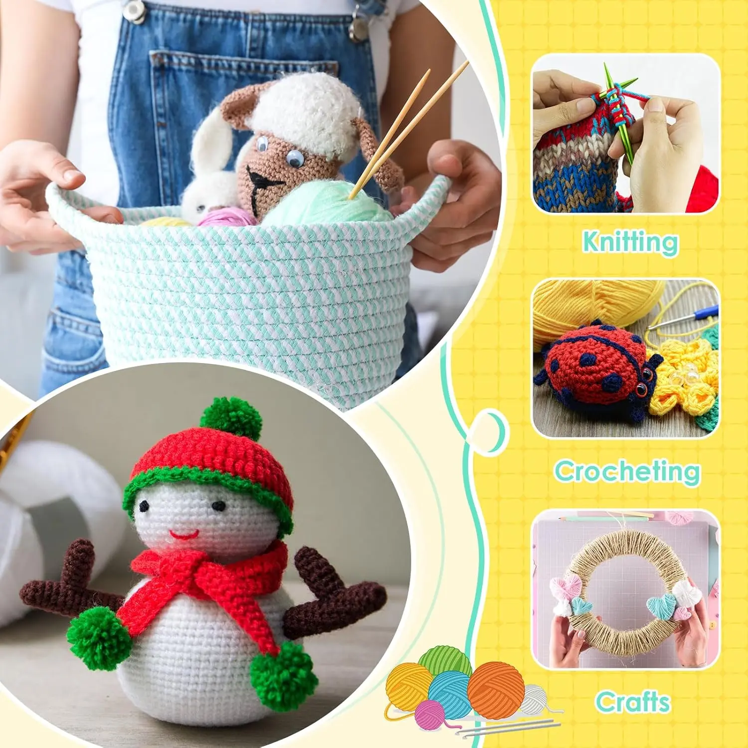 10PCS Milk Cotton Crochet Yarn 4ply Knitting Wool Needlework Dyed Lanas For Crochet Crafts Sweater Hat Dolls Scarf DIY Knitting