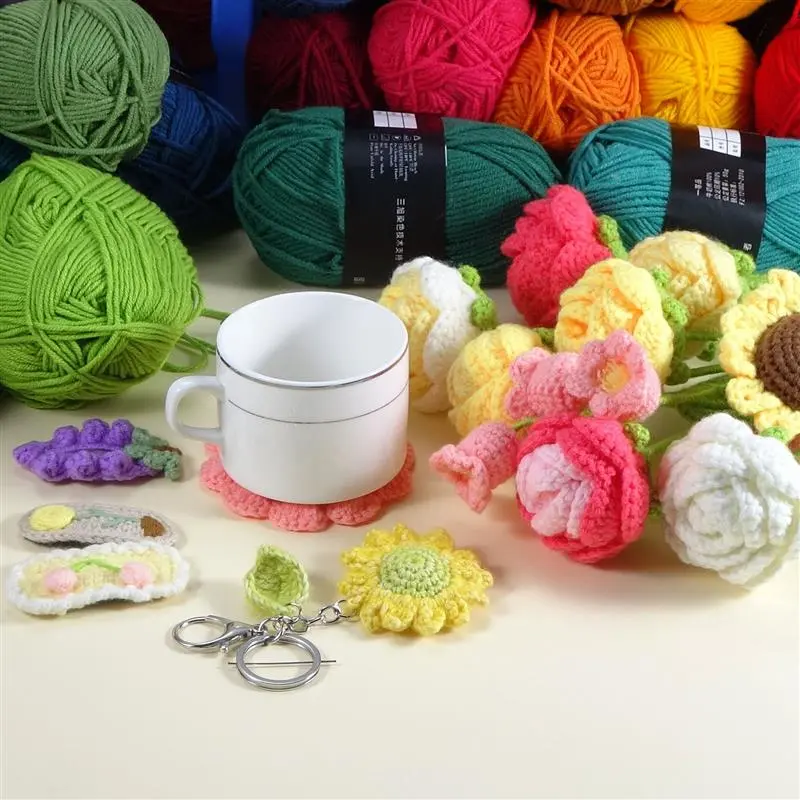 10PCS DIY Baby Milk Sweet Soft Cotton Knitting Wool Yarn Thick Fiber Velvet Yarn Hand Knitting Wool Crochet Yarn for DIY Sweater