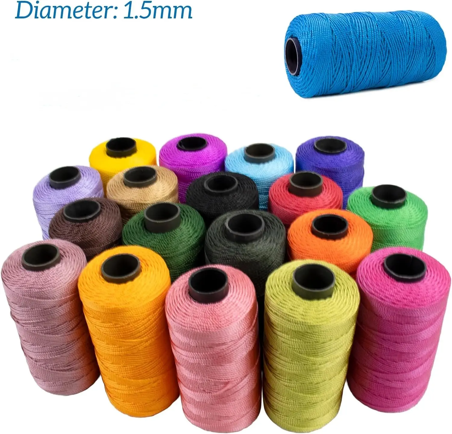 New Summer Crochet Yarn DIY Craft Thread Ice Silk Art Yarn Cord 1.5mm200m Polypropylene Yarn for Hat Doll Sewing Bags Crocheting