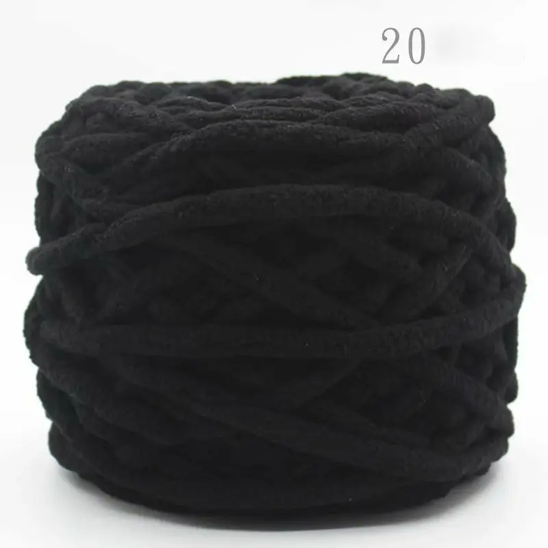 2PCS 200g Chenille Knitting Yarn Soft Ice Strip Line Cotton Yarn DIY Wool Yarn for Handmade Knitting Blanket Scarf Thick Thread