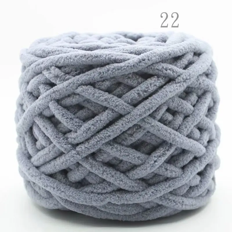 Chenille Knitting Yarn 2PCS 200g Soft Ice Strip Line Cotton Yarn DIY Wool Yarn for Handmade Knitting Blanket Scarf Thick Thread