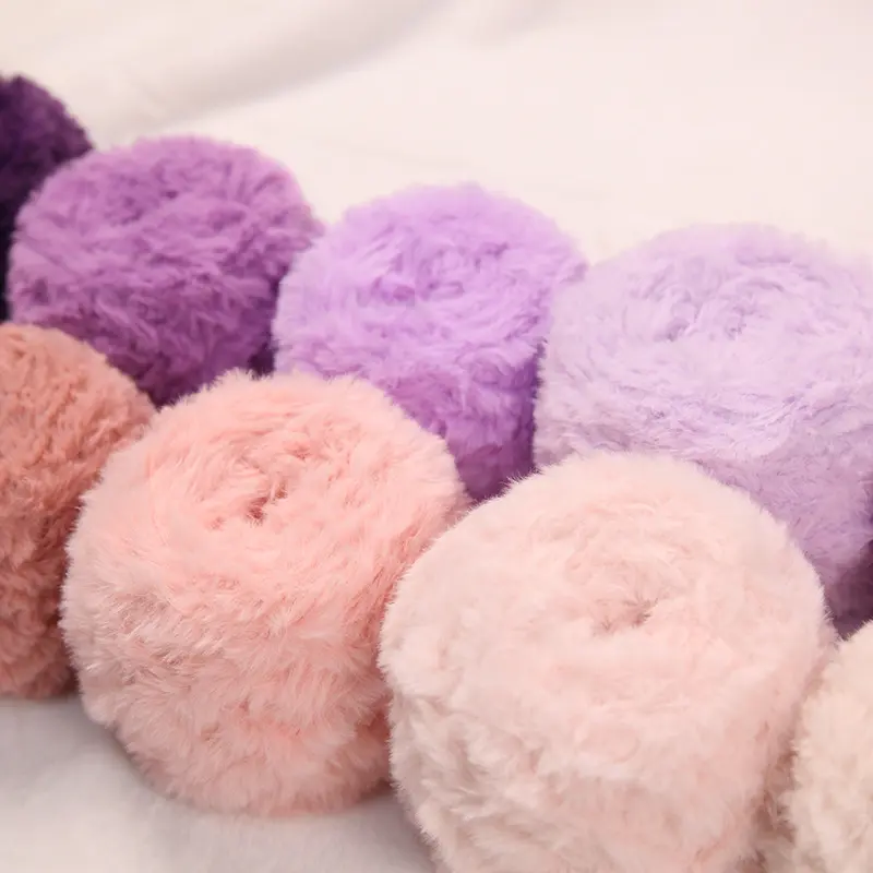 50g/Roll Faux Fur Yarn Mink Wool Cashmere for Hand Knitting Crochet Sweater Thread Baby Clothes Scarf Fluffy Mink Yarn