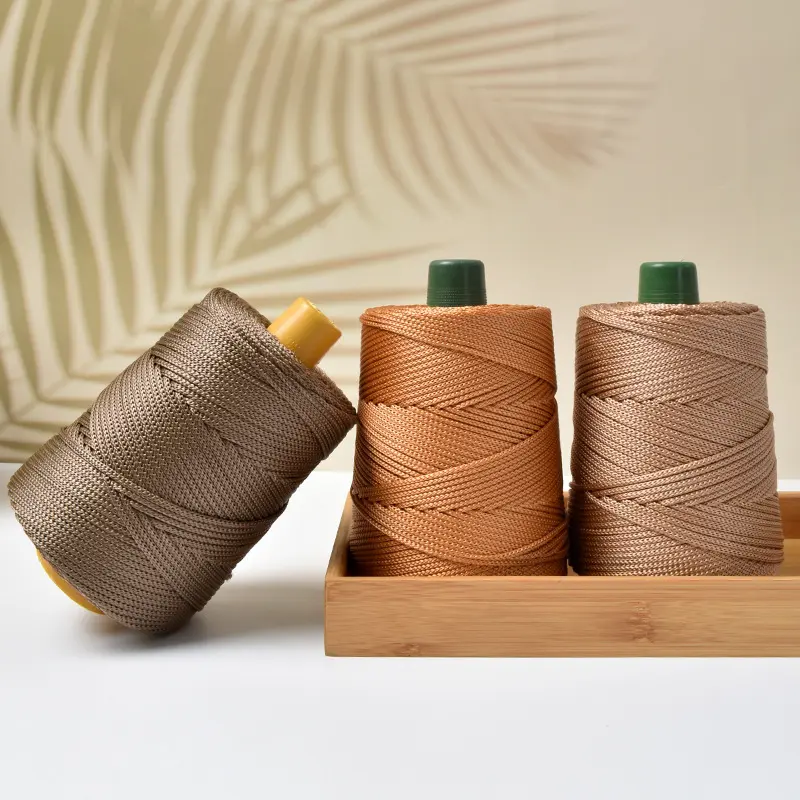 1pc 3mm Crocheting light weight Rope cool Hollow yarn to crochet Summer Sun Hat Hand Knitting thick threads bag hat Cushion