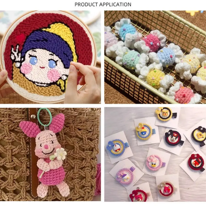12colors/set DIY Knitting Crochet YarnNeedlework Sewing Hand Crafting Wool Line Scarf Hat Dolls Decoration Soft Sewing Supplies