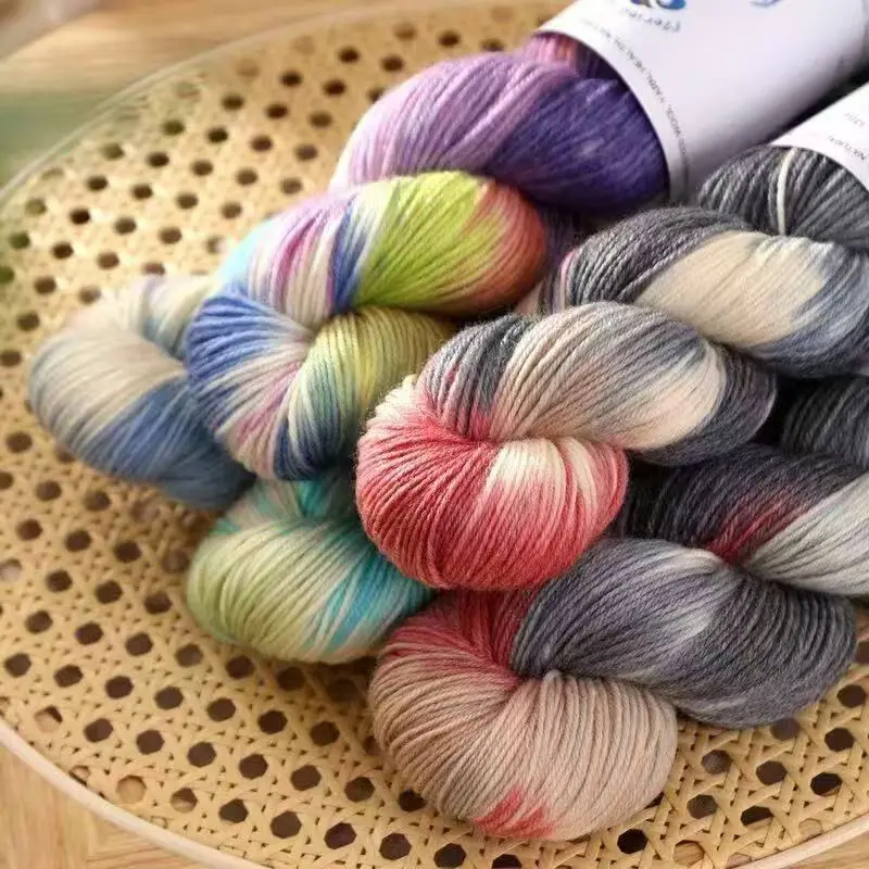 100g 270Meters Gradient Wool Yarn Soft Segment Dyed Hand Knitting Thread for DIY Crochet Hats Sweater Scarf Shawl Knitting Yarn
