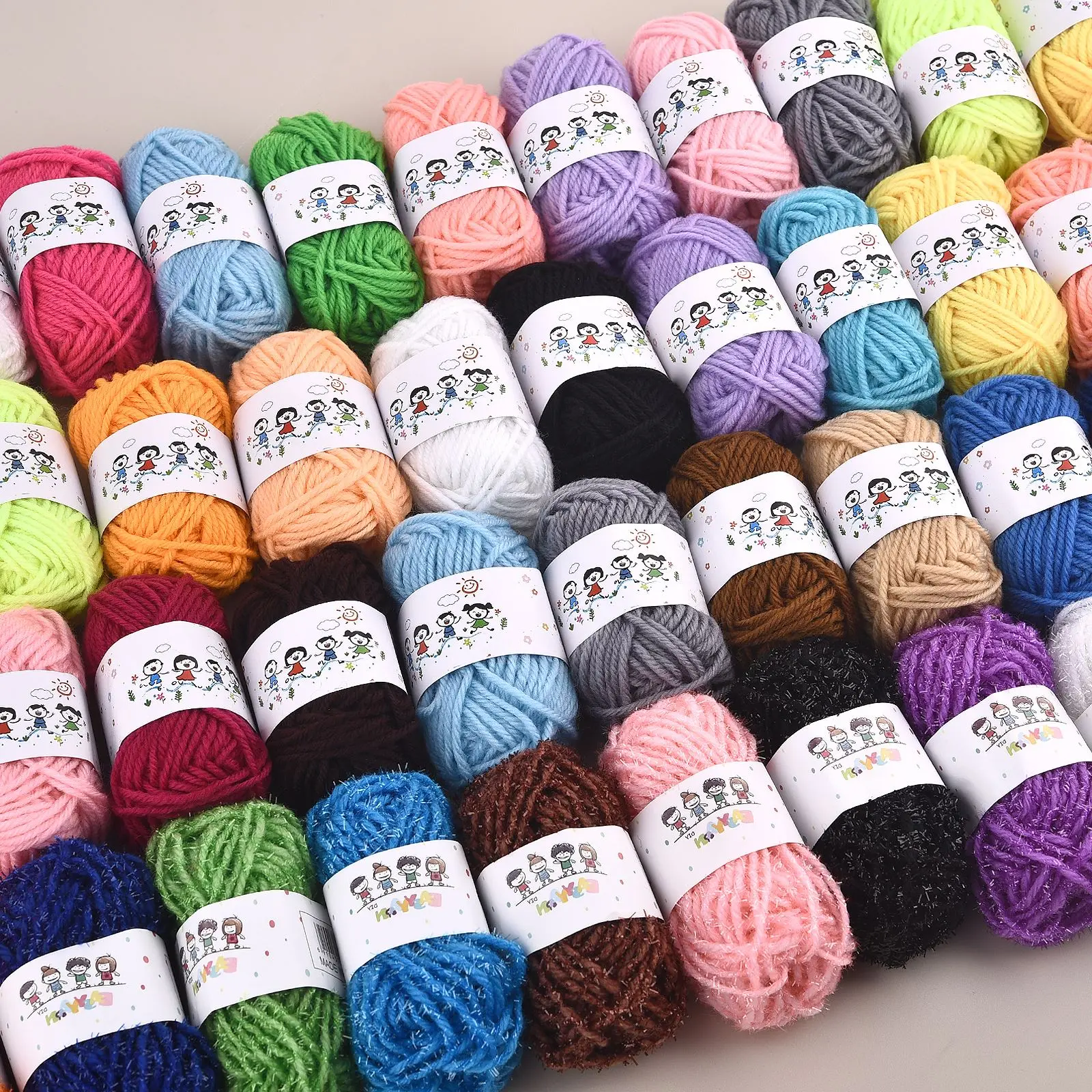 12colors/set DIY Knitting Crochet YarnNeedlework Sewing Hand Crafting Wool Line Scarf Hat Dolls Decoration Soft Sewing Supplies
