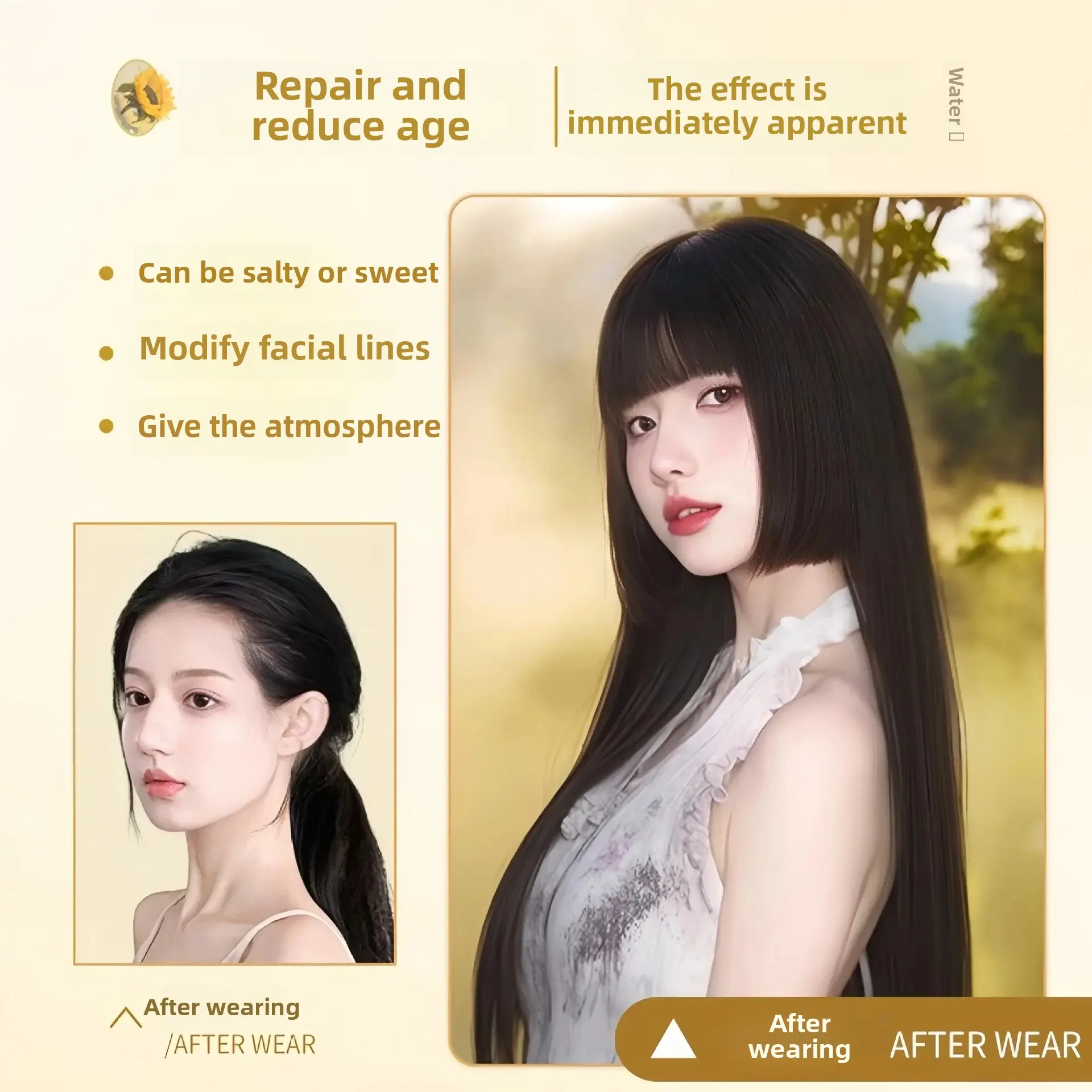 Princess Cut Wig Full Head Cover Natural Looking Synthetic Human Hair New Style Japanese Girl Hair Medium Length Micro Curl Wig