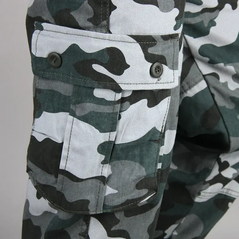 Spring Summer New Men's Casual Pants Multi-Pocket Cargo Pants Plus Size Tactical Pants Multi-Functional Outdoor Pants