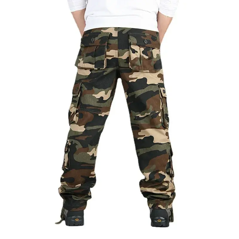 Spring Summer New Men's Casual Pants Multi-Pocket Cargo Pants Plus Size Tactical Pants Multi-Functional Outdoor Pants