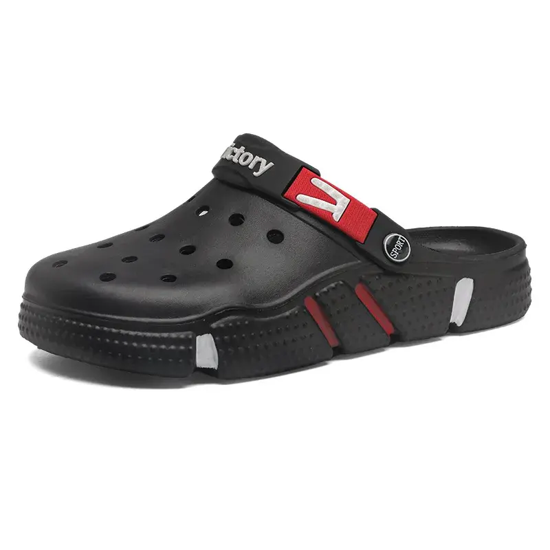 New Plus Size Hollow Out Sandals Men's Soft Bottom Casual Trendy Beach Shoes EVA Material Lightweight Vacation Slippers