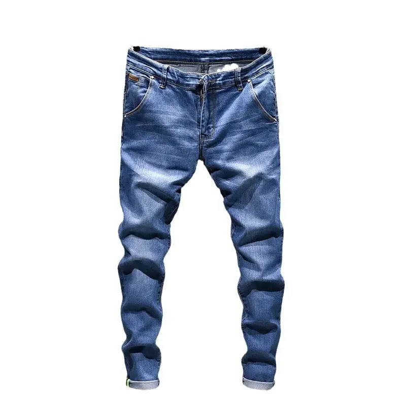 Fashionable Trendy Men's Long Jeans Slim Fit Colorful Denim Pants Four Seasons Style Casual Apparel From China