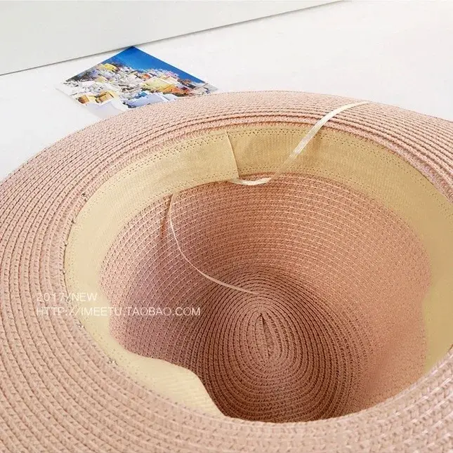 2017 Summer Sunshade Black Versatile Wide Brim Jazz Hat Pearl Small Gift Hat Spicy Pepper Women's Hat Breathable