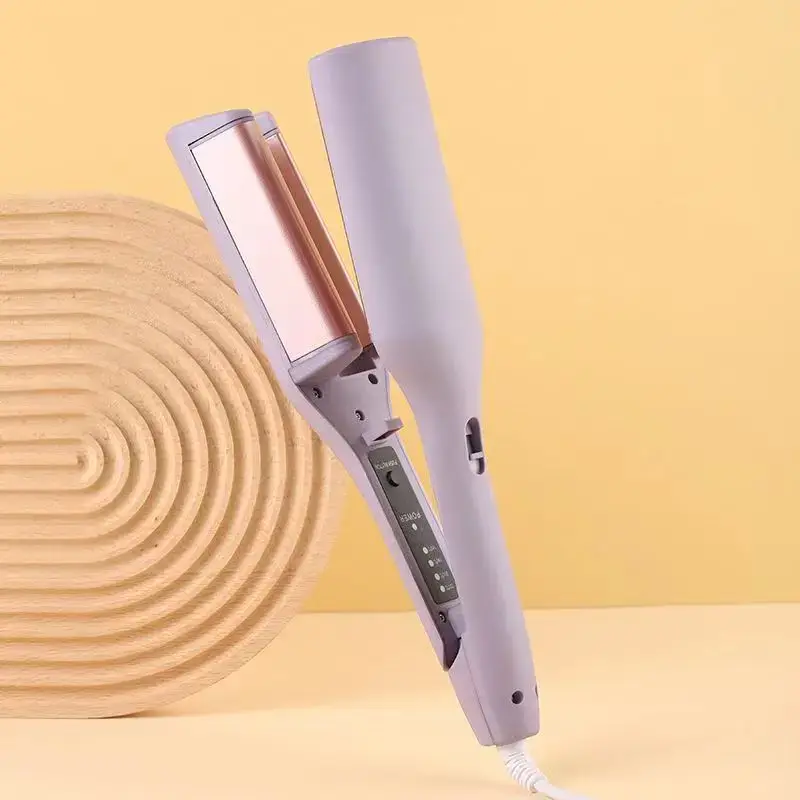 Large 32mm Curling Iron French Egg Wave Hair Curling Wand Sheep Wool Curling Clamp Board Big V-Shaped Curl Salon Tools Accessori