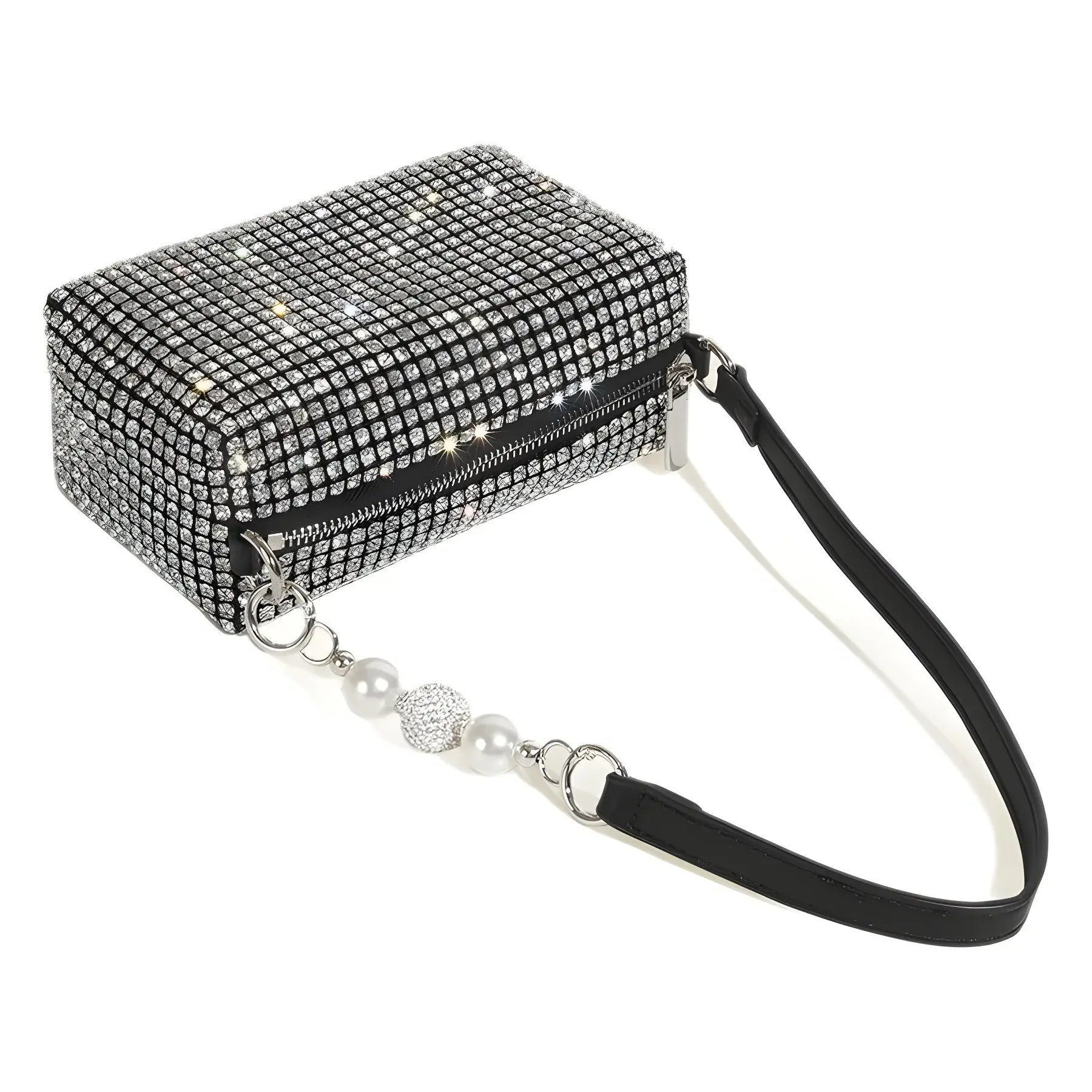 2023 New King Diamond Bag Women's Summer Bright Crystal Flash Niche Embedded Handbag Single Shoulder Slant Cross Bag
