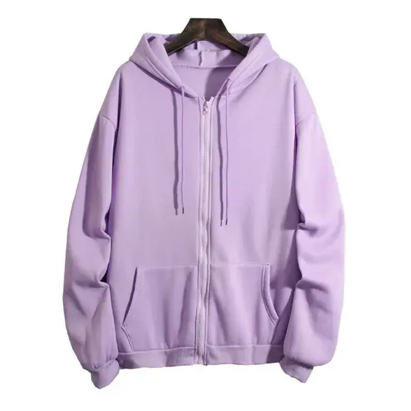 Thickened Fleece-Lined Hooded Sweatshirt 2023 Autumn/Winter New Style Loose Fit Solid Color Top Jacket For Cold Weather Scenario