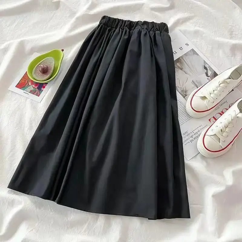 High Waist A- Line Mini Skirt Japanese Style Loose Fit Spring Summer Autumn Student Women's Fashion plus Size Slimming Effect