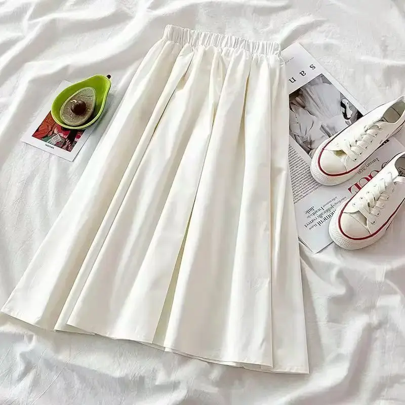 High Waist A- Line Mini Skirt Japanese Style Loose Fit Spring Summer Autumn Student Women's Fashion plus Size Slimming Effect