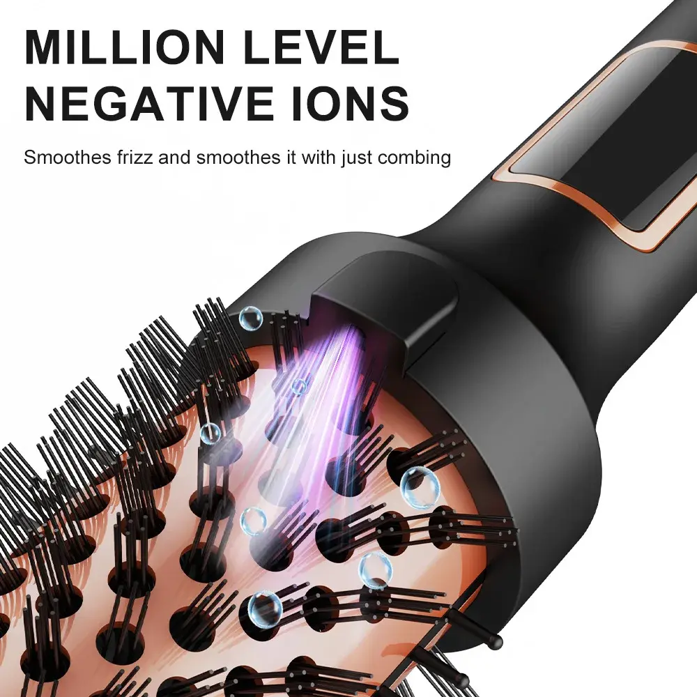 Two-In-One Ceramic Hair Curling Comb Negative Ion Hair Curler Bar Adjustable Temperature Hairdressing Salon Tool Accessories