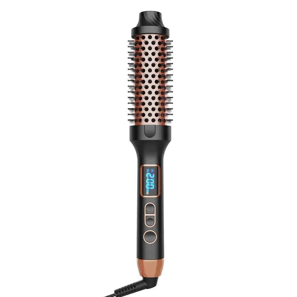 Two-In-One Ceramic Hair Curling Comb Negative Ion Hair Curler Bar Adjustable Temperature Hairdressing Salon Tool Accessories