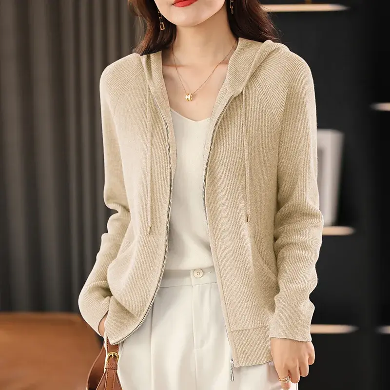 Spring Autumn New Loose Long Sleeve Hoodie Women's T-shirt Half Zip Casual Versatile Slimming Top for Middle-aged Ladies