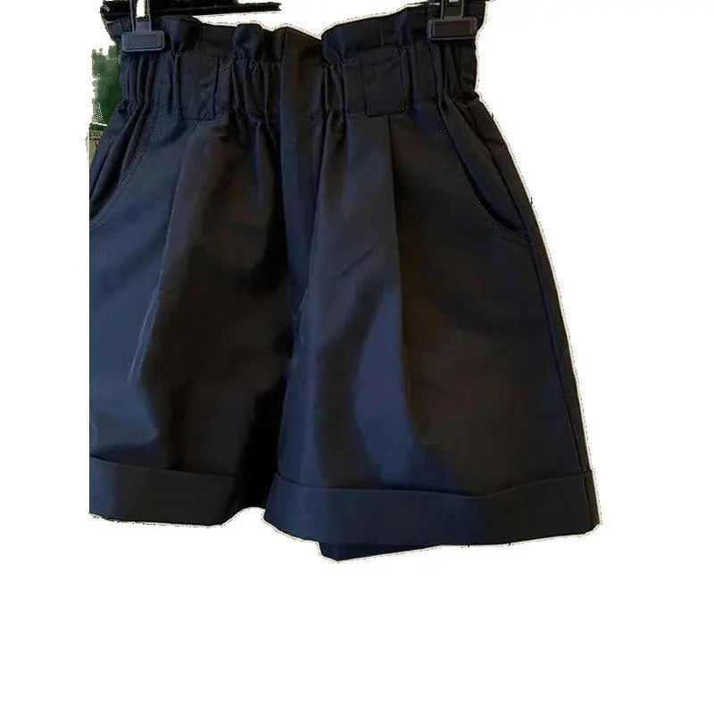 Trendy Floral Print Workwear Shorts Women's High Waist Wide Leg Pants Summer plus Size Loose Slimming Fashionable Trousers